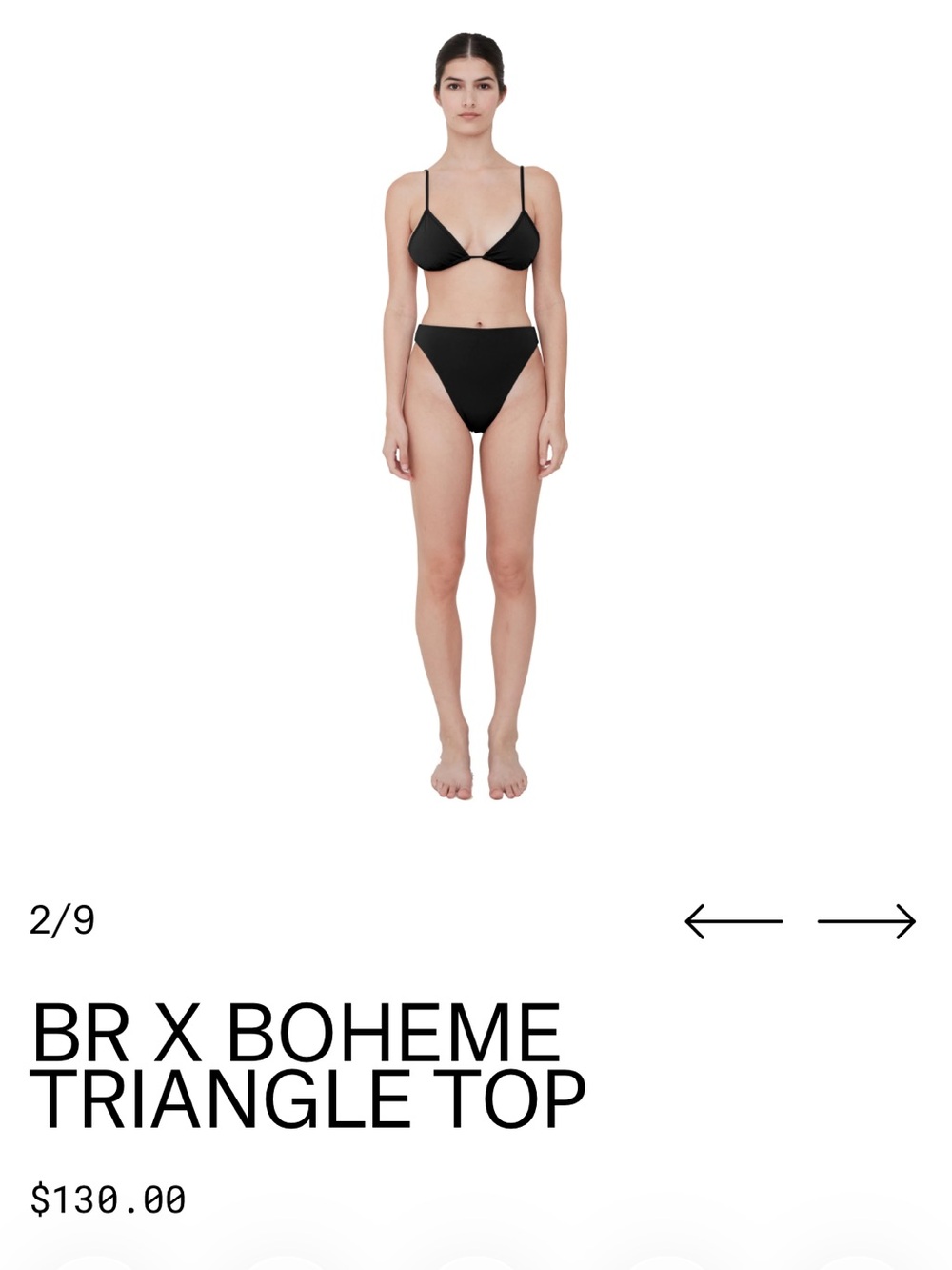 Boheme / Beth Richards Black Triangle Bikini Top
